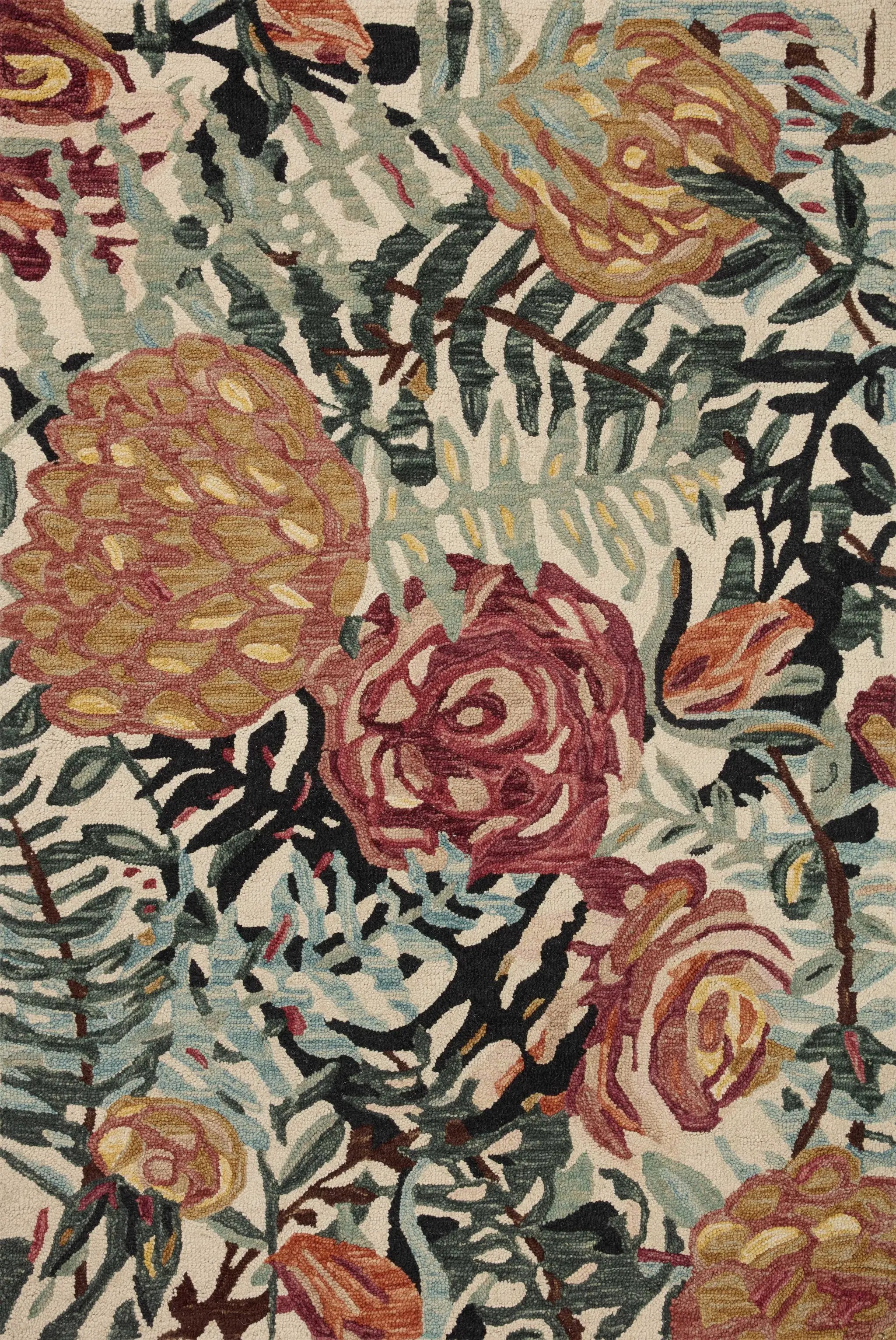 Belladonna BLM-02 Ivory / Lagoon Area Rug by Loloi