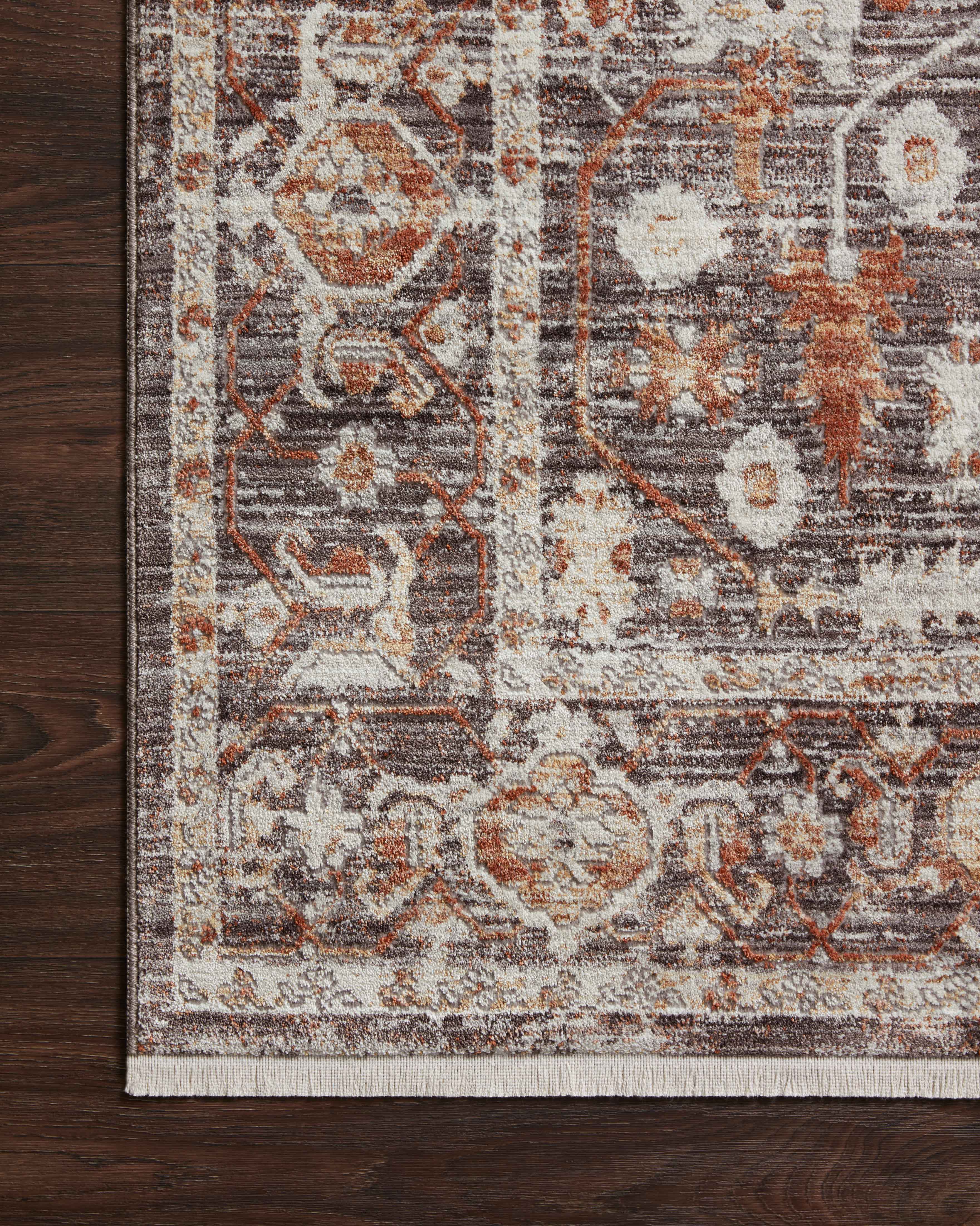 Loloi Bonney BNY-07 Charcoal / Spice Area Rug