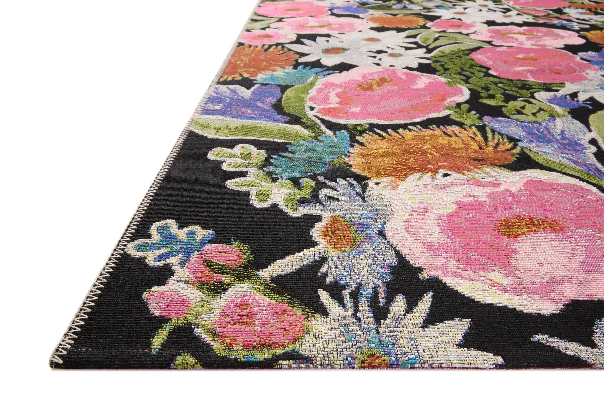 Botanical BOT-01 Black / Multi Area Rug by Loloi