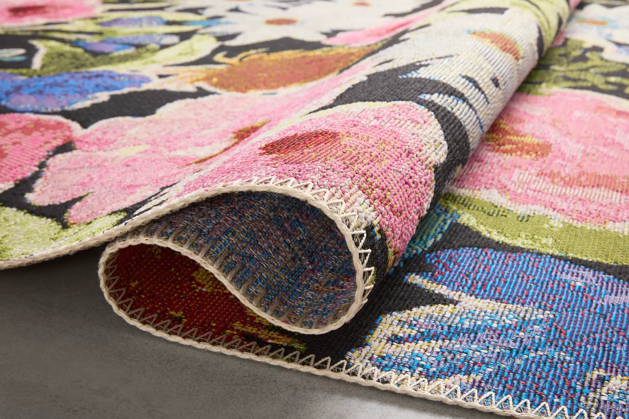 Botanical BOT-01 Black / Multi Area Rug by Loloi
