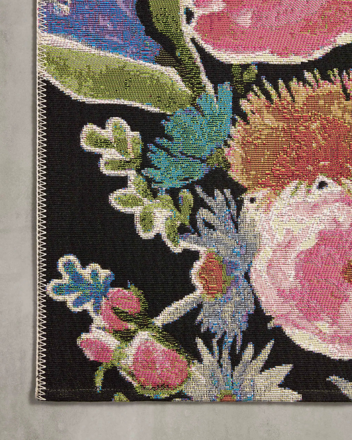 Botanical BOT-01 Black / Multi Area Rug by Loloi