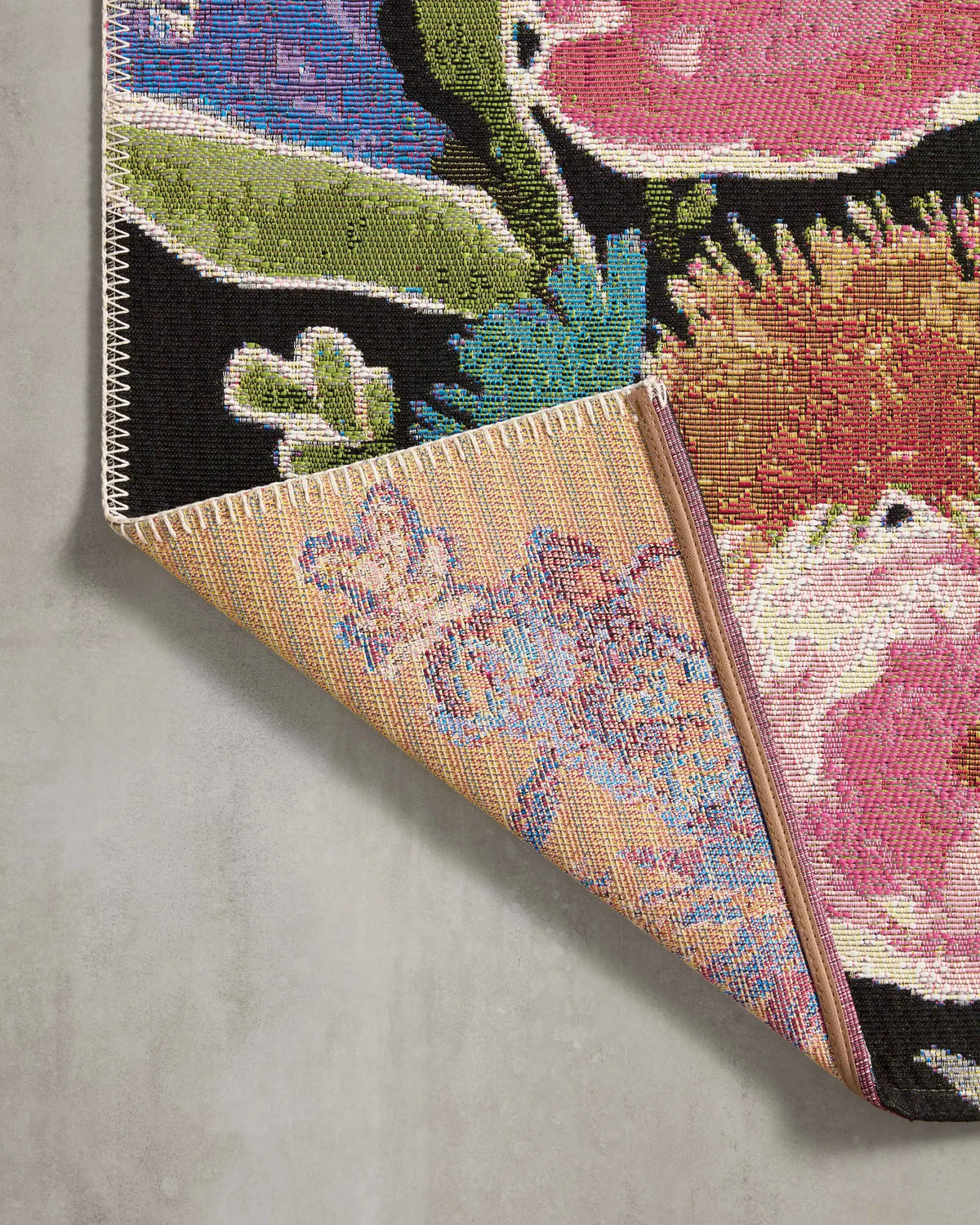 Botanical BOT-01 Black / Multi Area Rug by Loloi