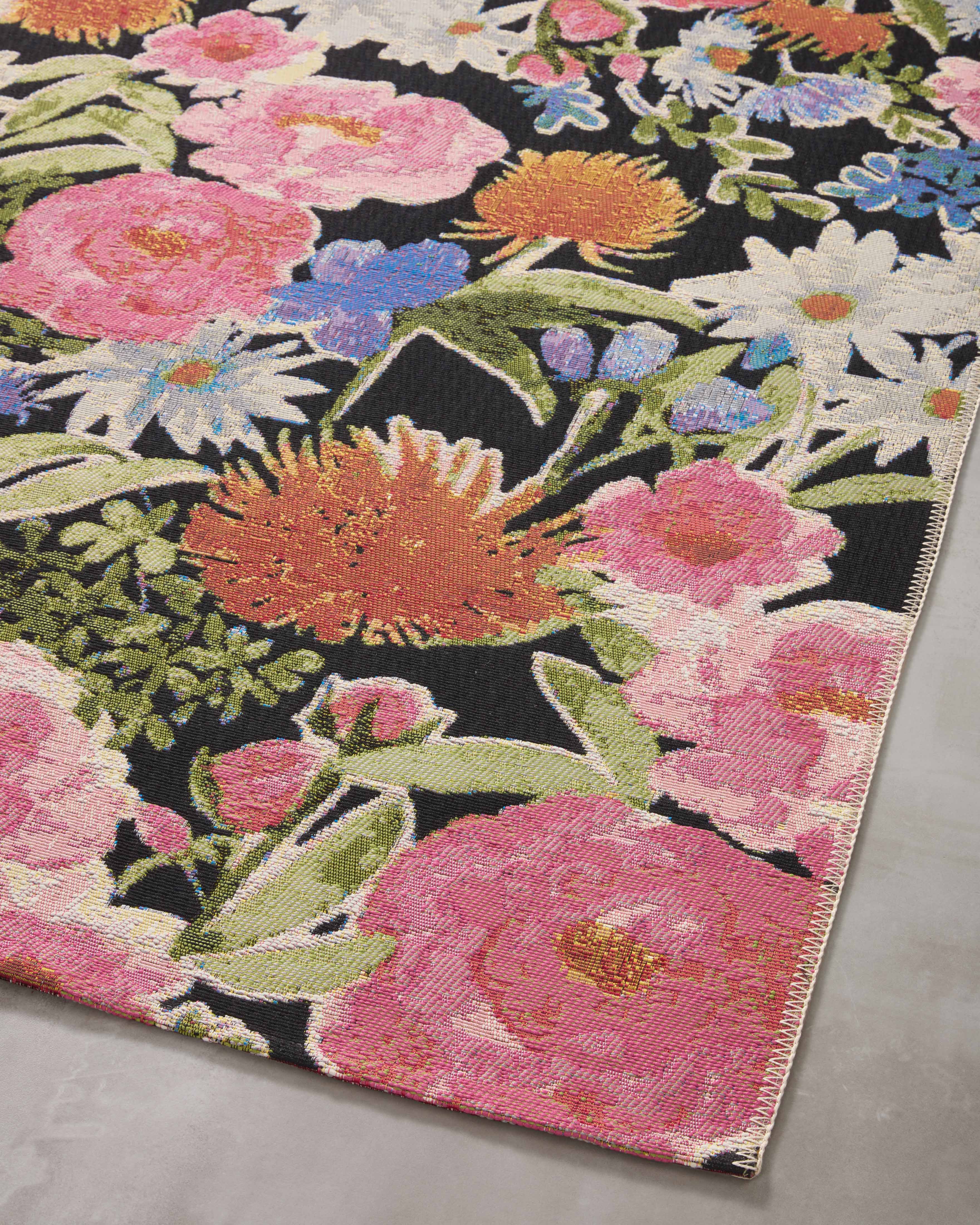 Loloi Botanical BOT-01 Black / Multi Area Rug