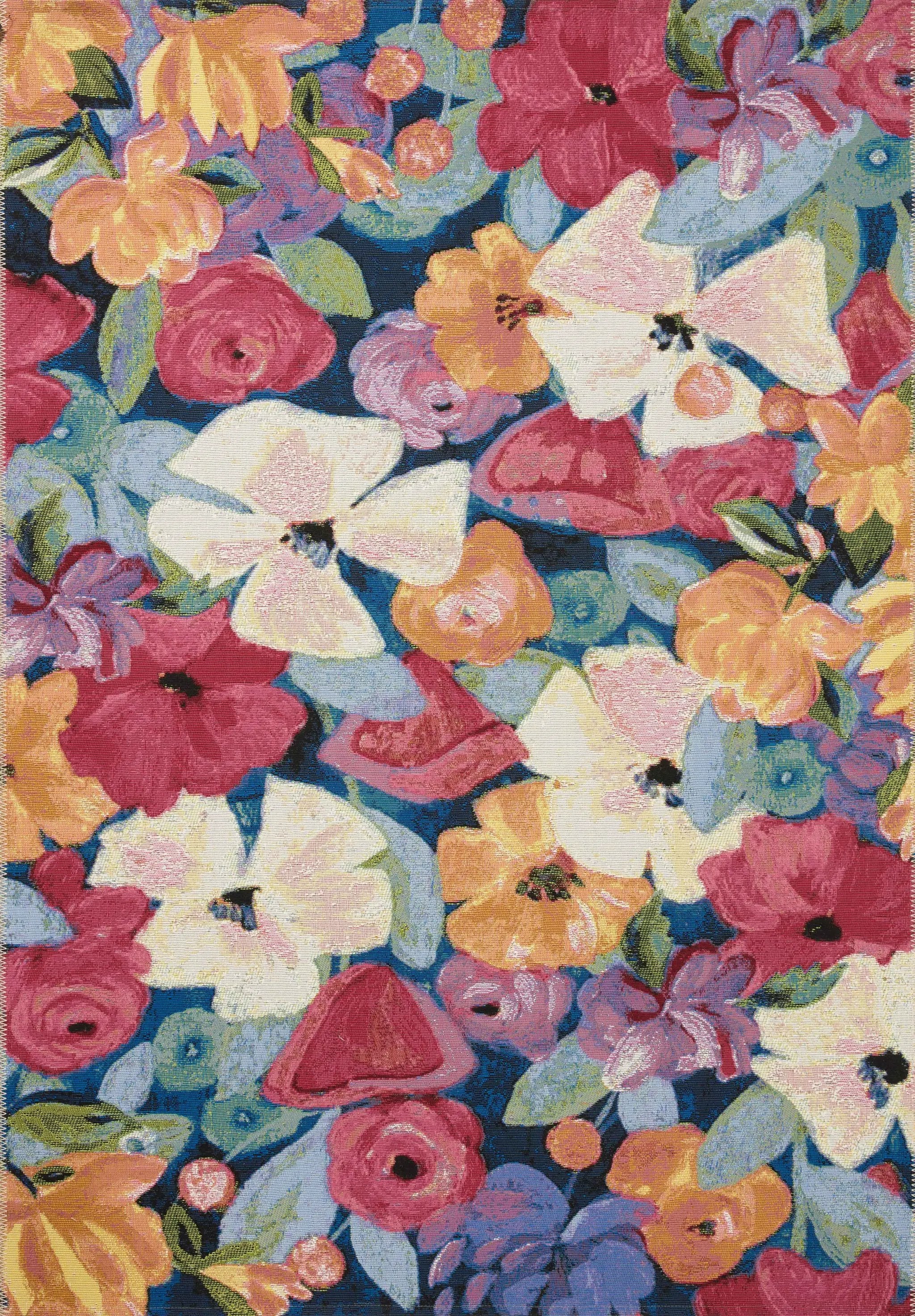 Botanical BOT-02 Navy / Multi Area Rug by Loloi