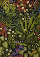 The Botanical BOT-06 Onyx / Multi Area Rug brings bold onyx and vibrant multi-toned character and vintage and botanical flair to your home in a power-loomed area rug