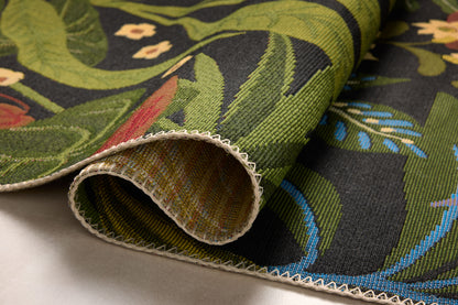 The Botanical BOT-06 Onyx / Multi Area Rug brings bold onyx and vibrant multi-toned character and vintage and botanical flair to your home in a power-loomed area rug