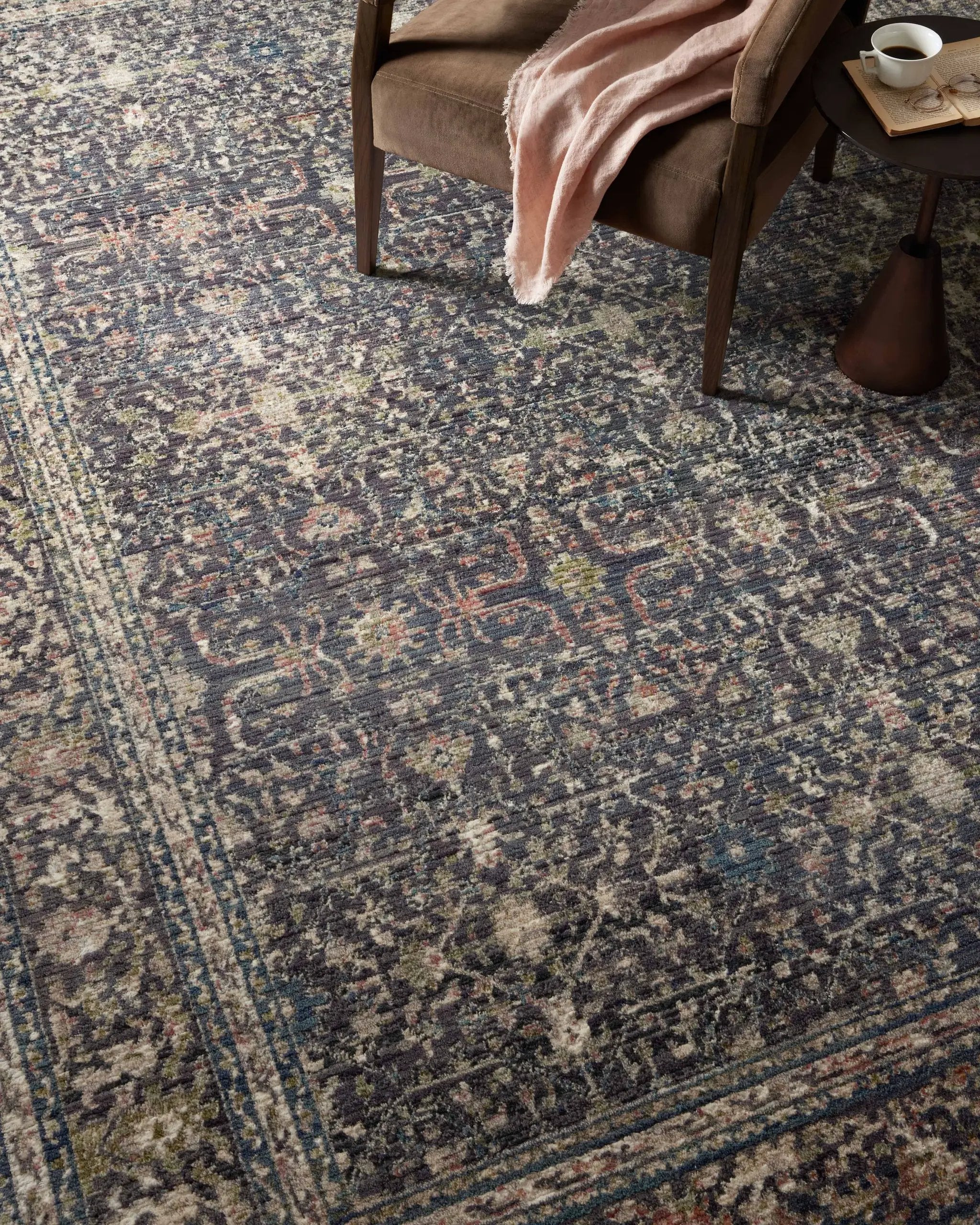 Bradbury BRU-01 Midnight / Multi Area Rug by Jean Stoffer x Loloi