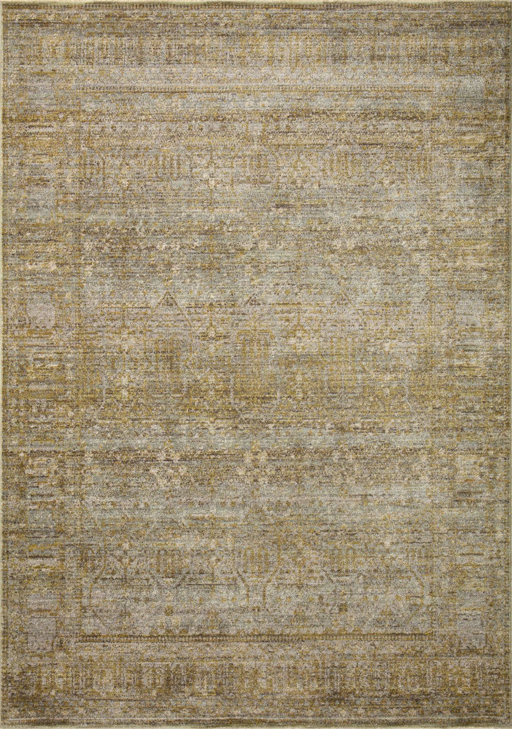 Bradbury BRU-02 Dove / Gold Area Rug by Jean Stoffer x Loloi