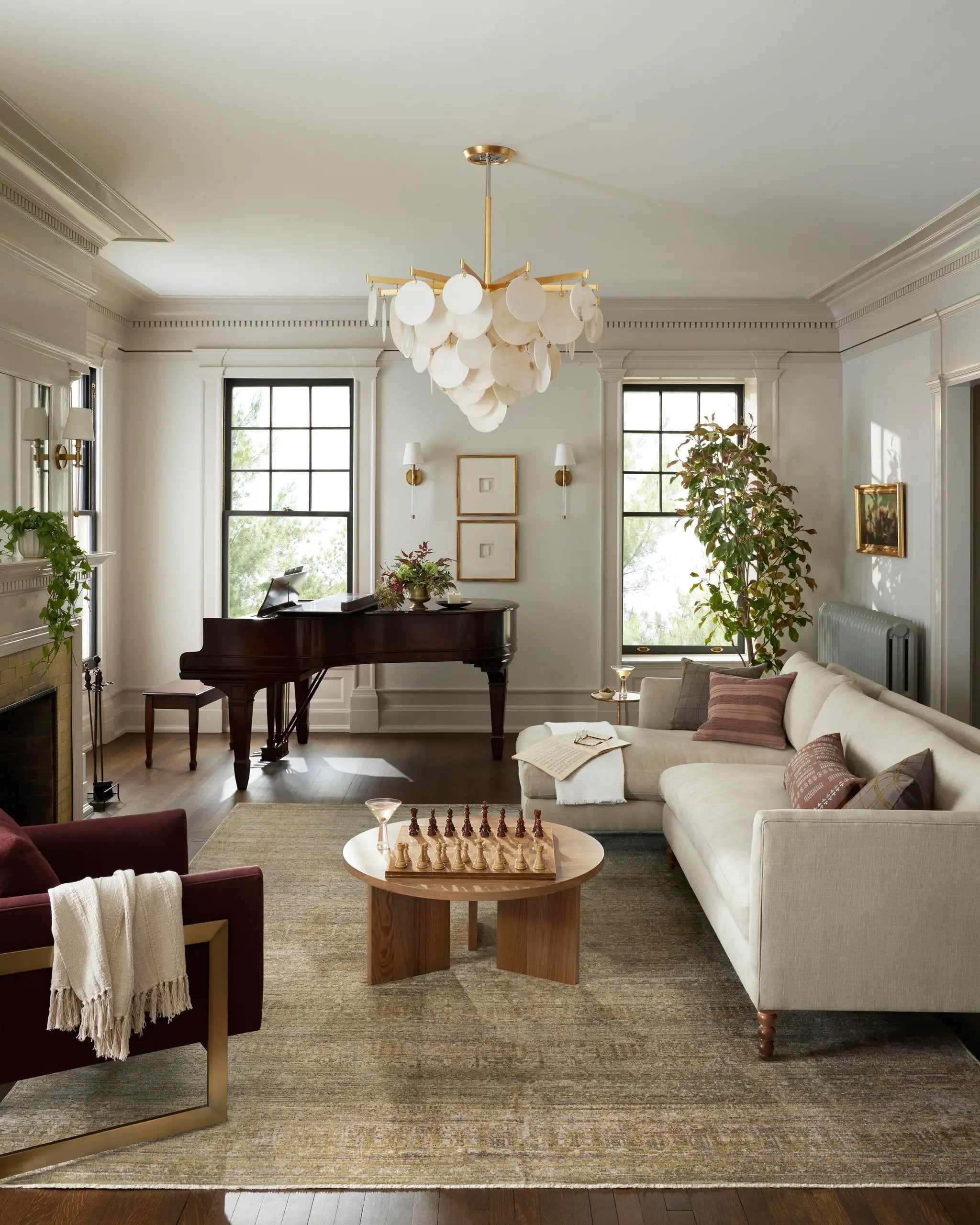 Bradbury BRU-02 Dove / Gold Area Rug by Jean Stoffer x Loloi