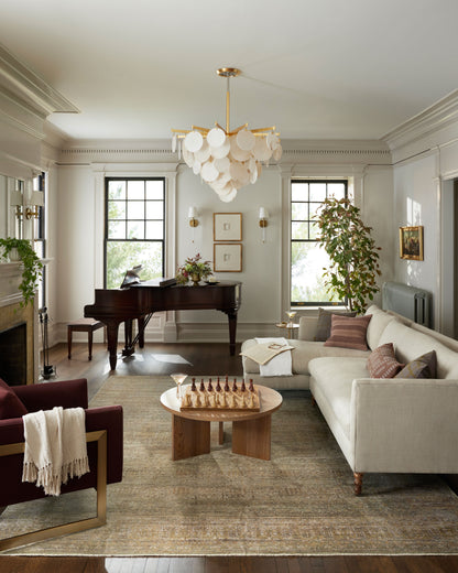 Jean Stoffer x Loloi Bradbury BRU-02 Dove / Gold Area Rug