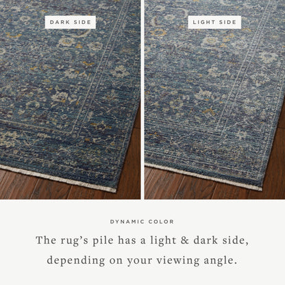 Jean Stoffer x Loloi Bradbury BRU-03 Ocean / Gold Area Rug