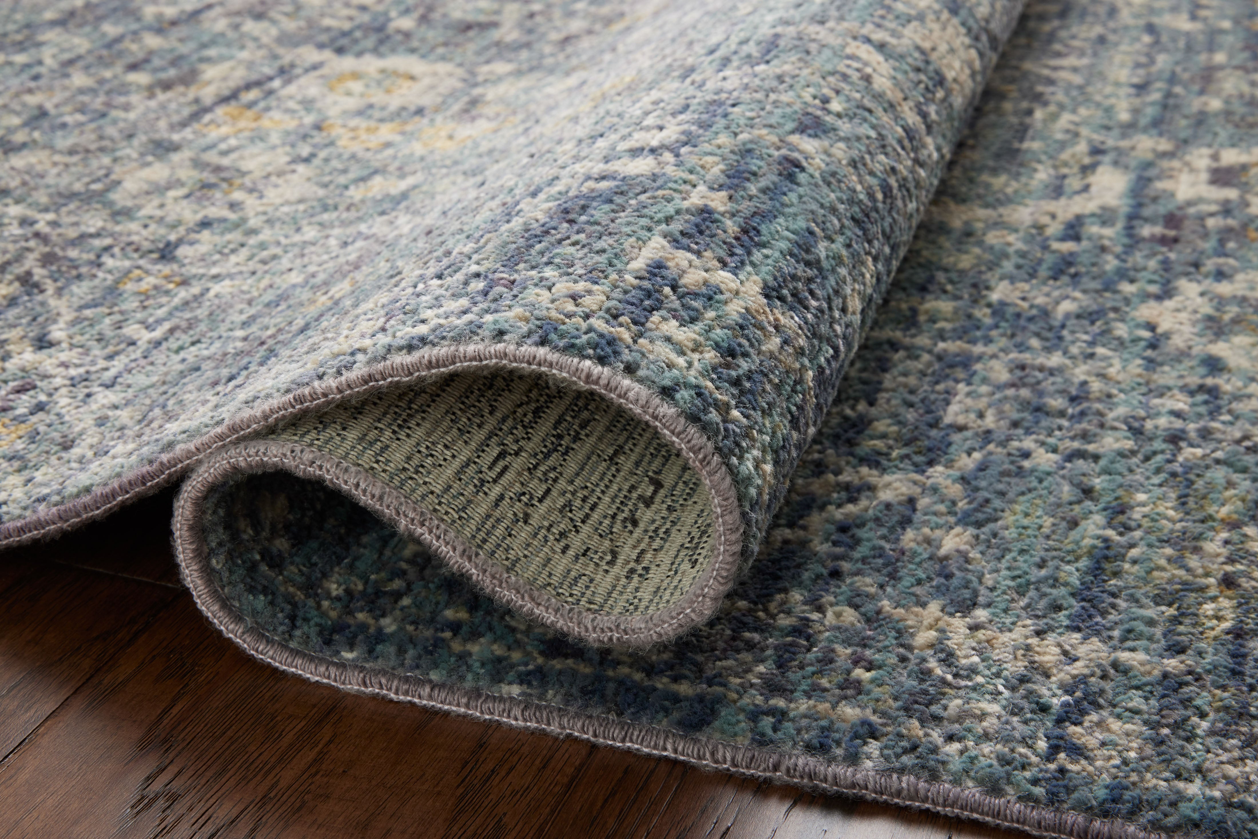 Jean Stoffer x Loloi Bradbury BRU-03 Ocean / Gold Area Rug