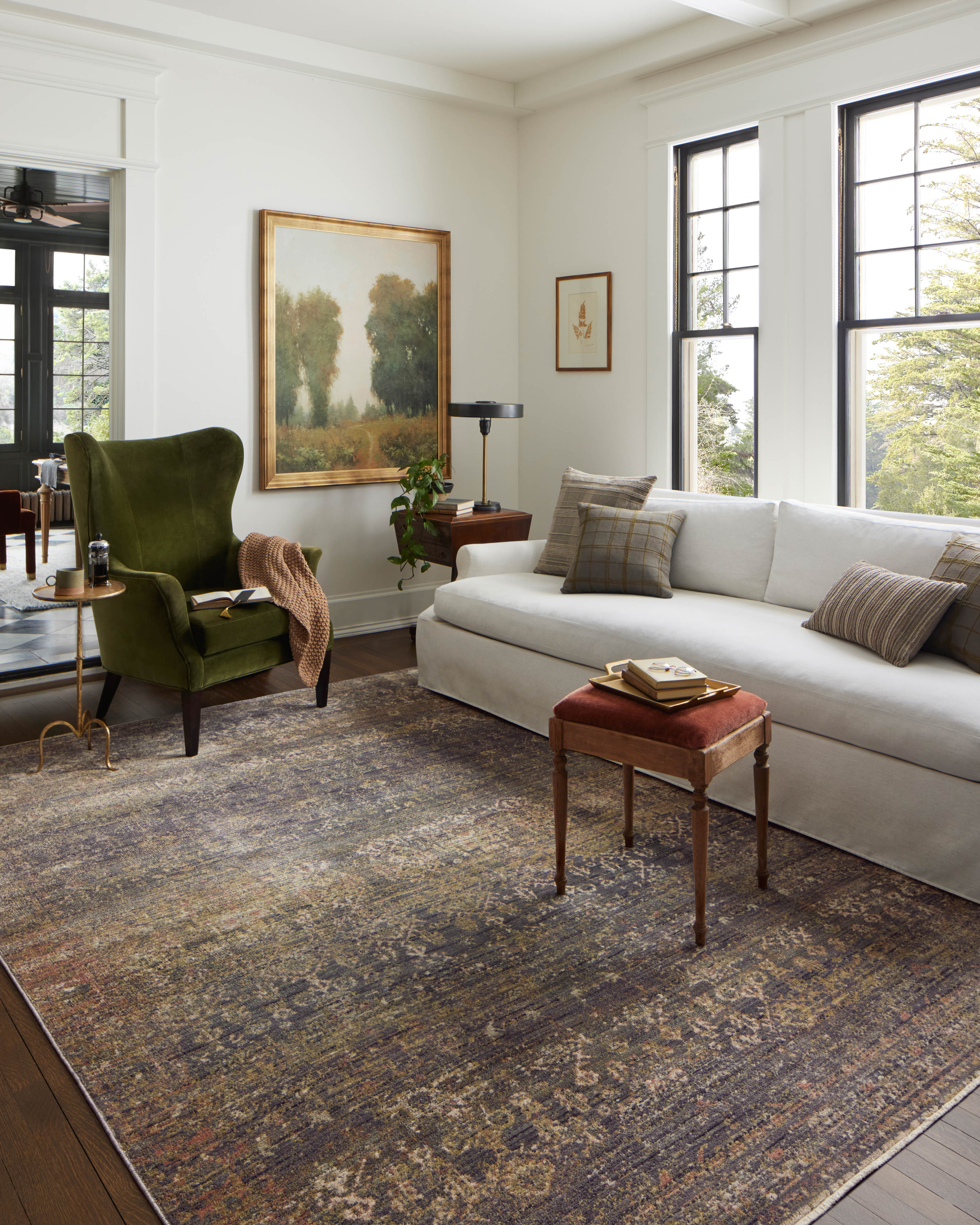 Jean Stoffer x Loloi Bradbury BRU-05 Ink / Multi Area Rug