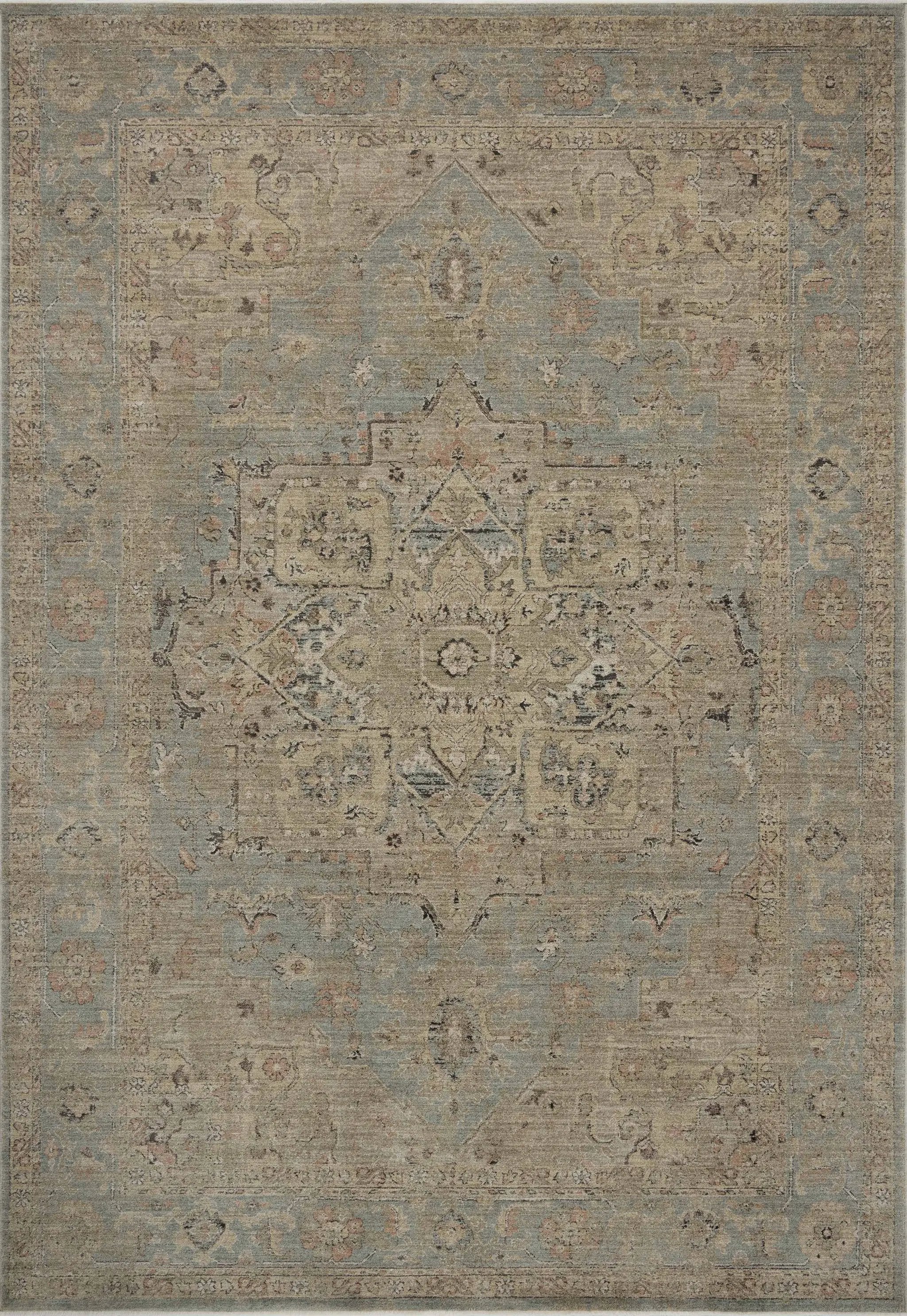 Briar BRR-01 Sky / Moss Area Rug by Loloi