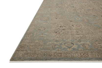 Finished in breezy sky-blue and lush moss tones with contemporary and traditional styling, the Briar BRR-01 Sky / Moss Area Rug is a power-loomed polyester area rug for modern living