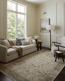 The Briar BRR-02 Ivory / Sage Area Rug highlights refined ivory and calming sage tones and contemporary and traditional texture in a beautifully made power-loomed polyester area rug