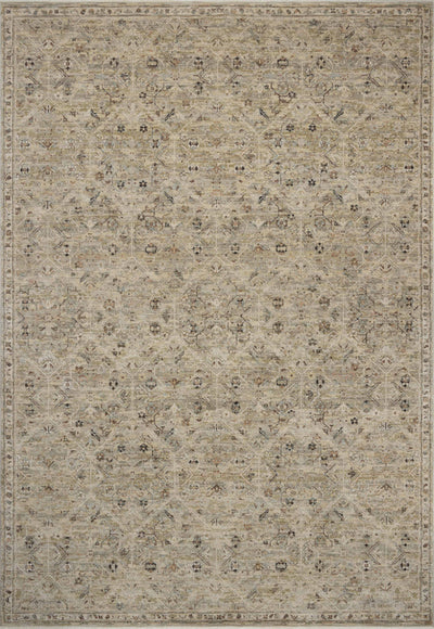 The Briar BRR-03 Silver / Moss Area Rug transforms any space with shimmering silver and lush moss tones and contemporary and traditional design in a power-loomed polyester area rug