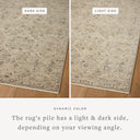 The Briar BRR-03 Silver / Moss Area Rug transforms any space with shimmering silver and lush moss tones and contemporary and traditional design in a power-loomed polyester area rug