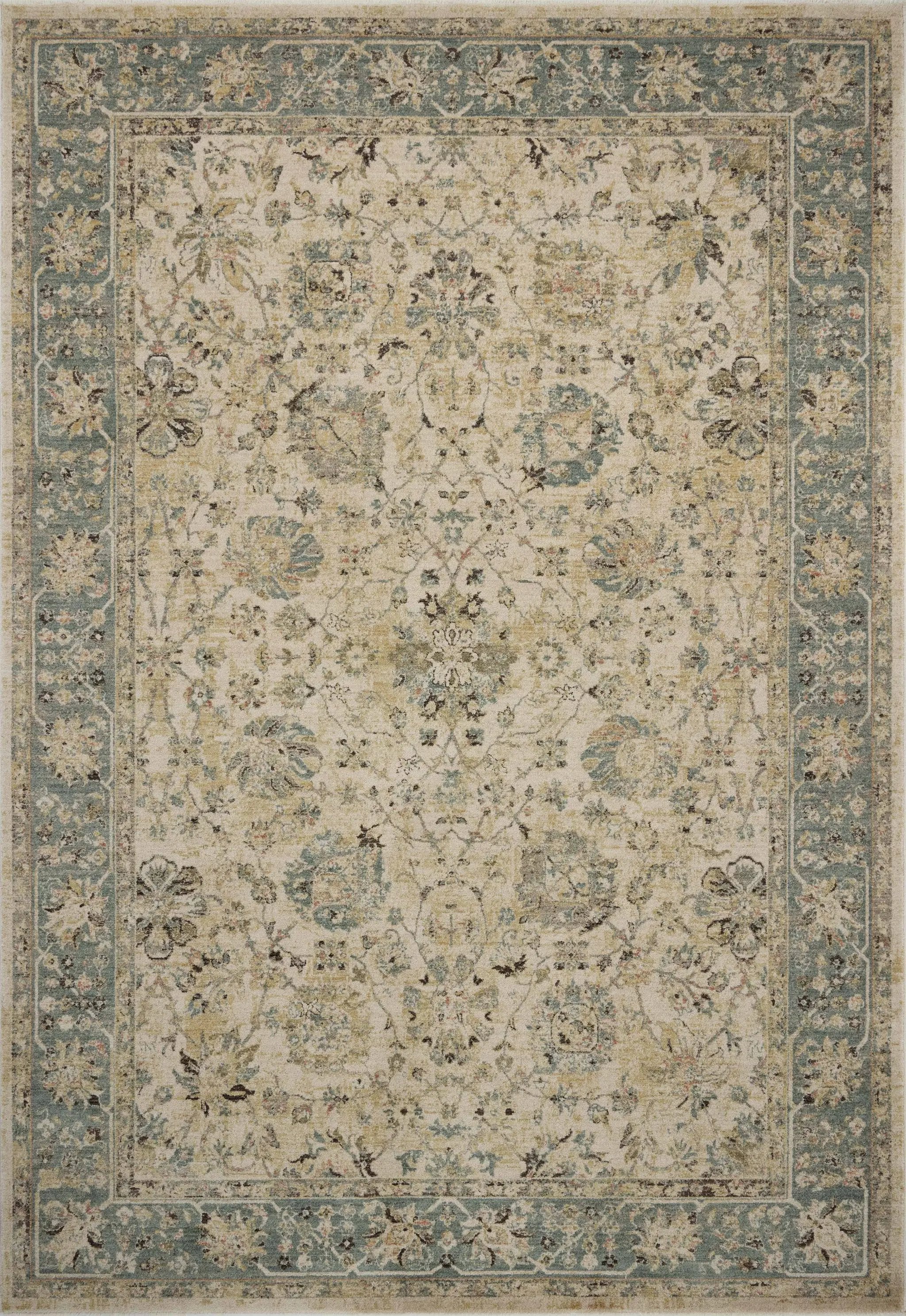 Briar BRR-05 Ant. Ivory / Blue Area Rug by Loloi