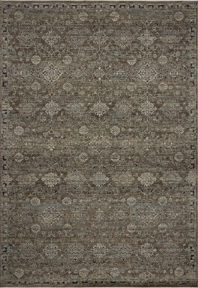 The Briar BRR-06 Bark / Lagoon Area Rug showcases grounded bark and tranquil lagoon tones in a power-loomed polyester area rug with contemporary and traditional style