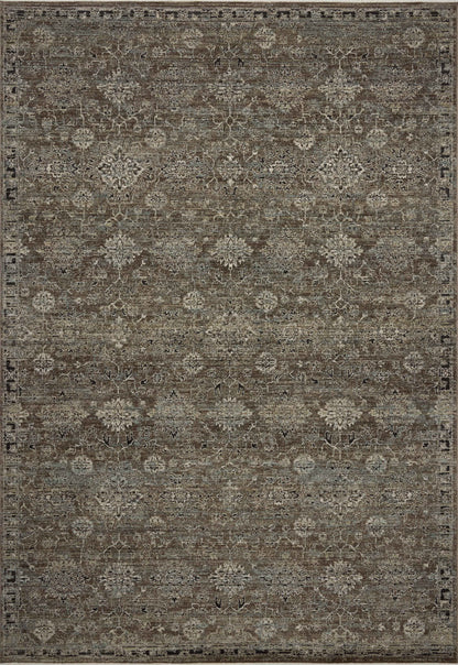 The Briar BRR-06 Bark / Lagoon Area Rug showcases grounded bark and tranquil lagoon tones in a power-loomed polyester area rug with contemporary and traditional style
