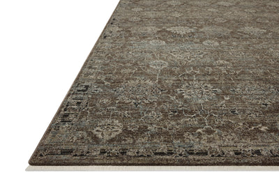 The Briar BRR-06 Bark / Lagoon Area Rug showcases grounded bark and tranquil lagoon tones in a power-loomed polyester area rug with contemporary and traditional style
