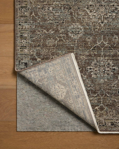 The Briar BRR-06 Bark / Lagoon Area Rug showcases grounded bark and tranquil lagoon tones in a power-loomed polyester area rug with contemporary and traditional style