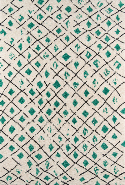 Novogratz Bungalow BUN-2 Green Table Tufted Area Rug by Momeni