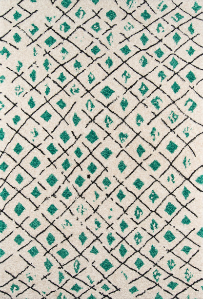 Novogratz Bungalow BUN-2 Green Table Tufted Area Rug by Momeni