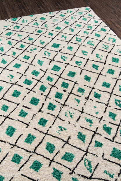 Novogratz Bungalow BUN-2 Green Table Tufted Area Rug by Momeni