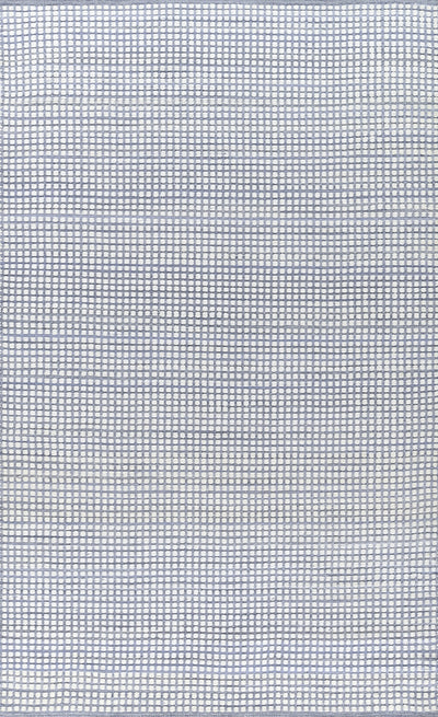 Caicos CAI-1 Blue Area Rug, sustainable PET fiber, geometric flatwoven indoor-outdoor rug