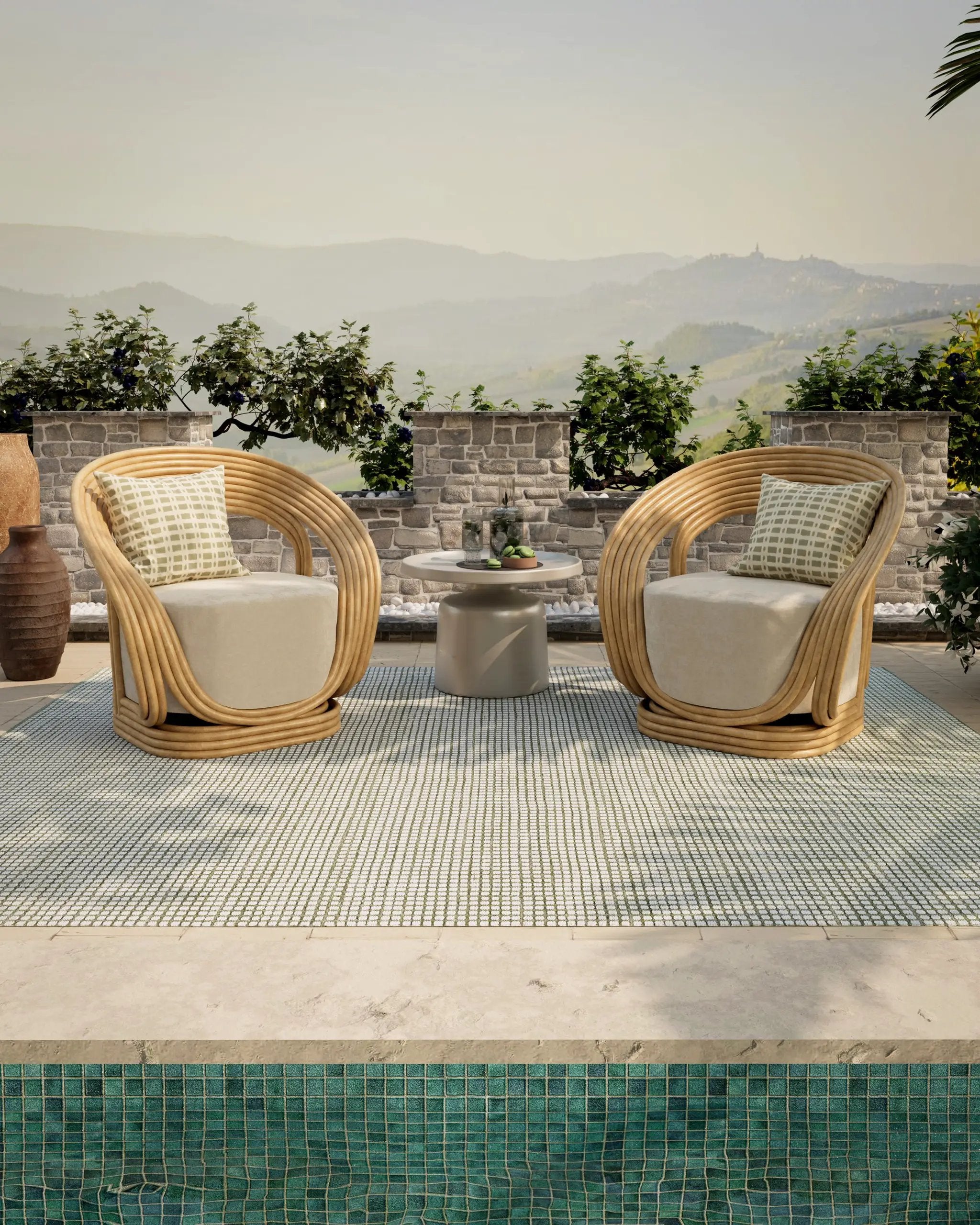Caicos CAI-1 Green Area Rug by Momeni