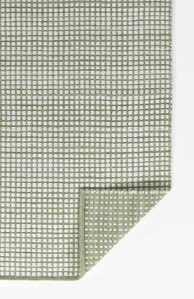Caicos CAI-1 Green Area Rug, eco-friendly handwoven PET with geometric patterns