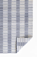 Caicos CAI-2 Blue Area Rug, handwoven sustainable PET with coastal geometric design