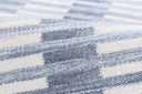 Caicos CAI-2 Blue Area Rug, handwoven sustainable PET with coastal geometric design