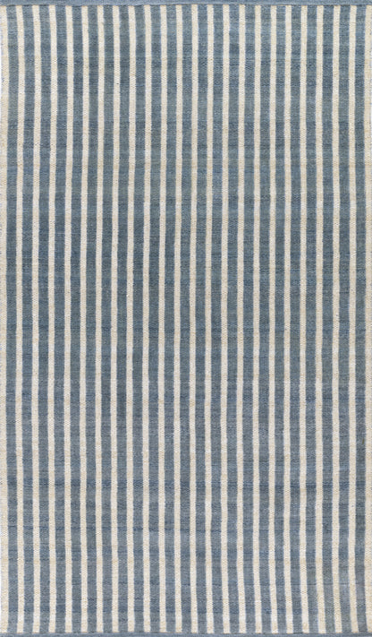Caicos CAI-4 Blue Area Rug, eco-friendly PET fibers with modern geometric patterns