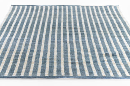 Caicos CAI-4 Blue Area Rug, eco-friendly PET fibers with modern geometric patterns