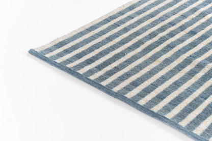 Caicos CAI-4 Blue Area Rug, eco-friendly PET fibers with modern geometric patterns