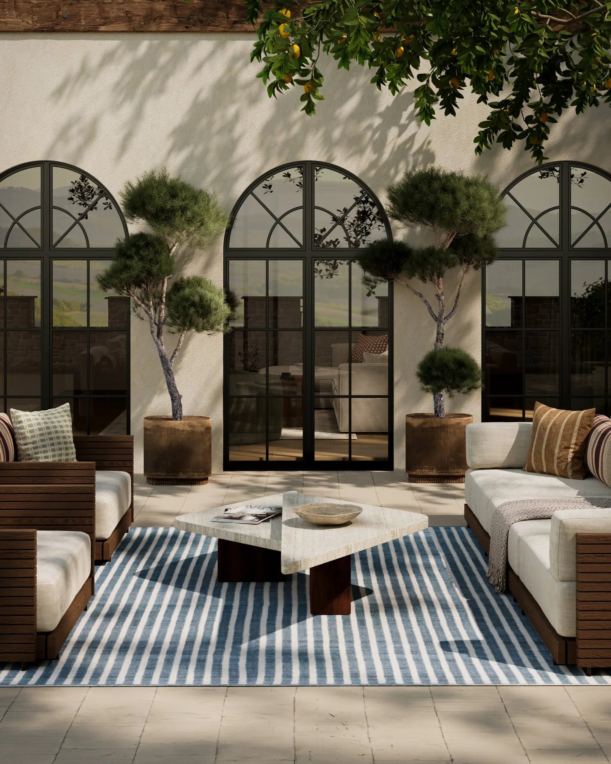 Caicos CAI-4 Blue Area Rug by Momeni