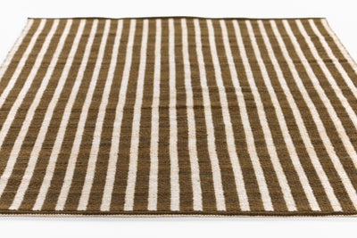 Caicos CAI-4 Brown Area Rug, sustainable handwoven PET with earthy geometric design