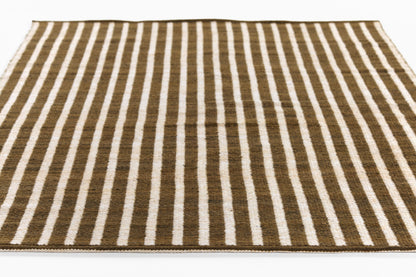 Caicos CAI-4 Brown Area Rug, sustainable handwoven PET with earthy geometric design