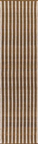 Caicos CAI-4 Brown Area Rug, sustainable handwoven PET with earthy geometric design