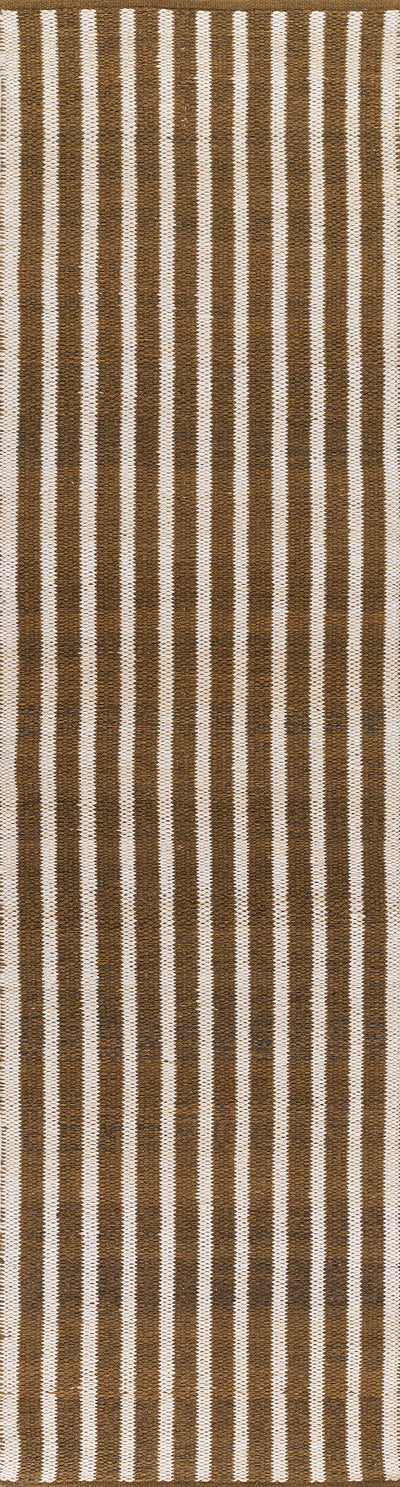 Caicos CAI-4 Brown Area Rug, sustainable handwoven PET with earthy geometric design