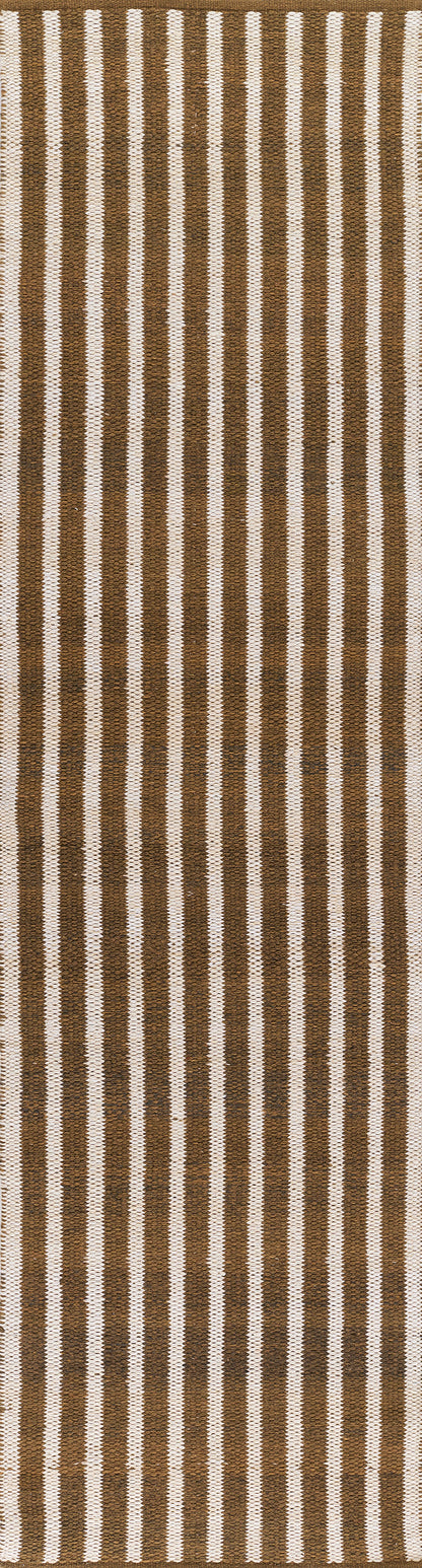 Caicos CAI-4 Brown Area Rug, sustainable handwoven PET with earthy geometric design