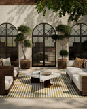 Caicos CAI-4 Green Area Rug, nature-inspired sustainable PET flatwoven rug