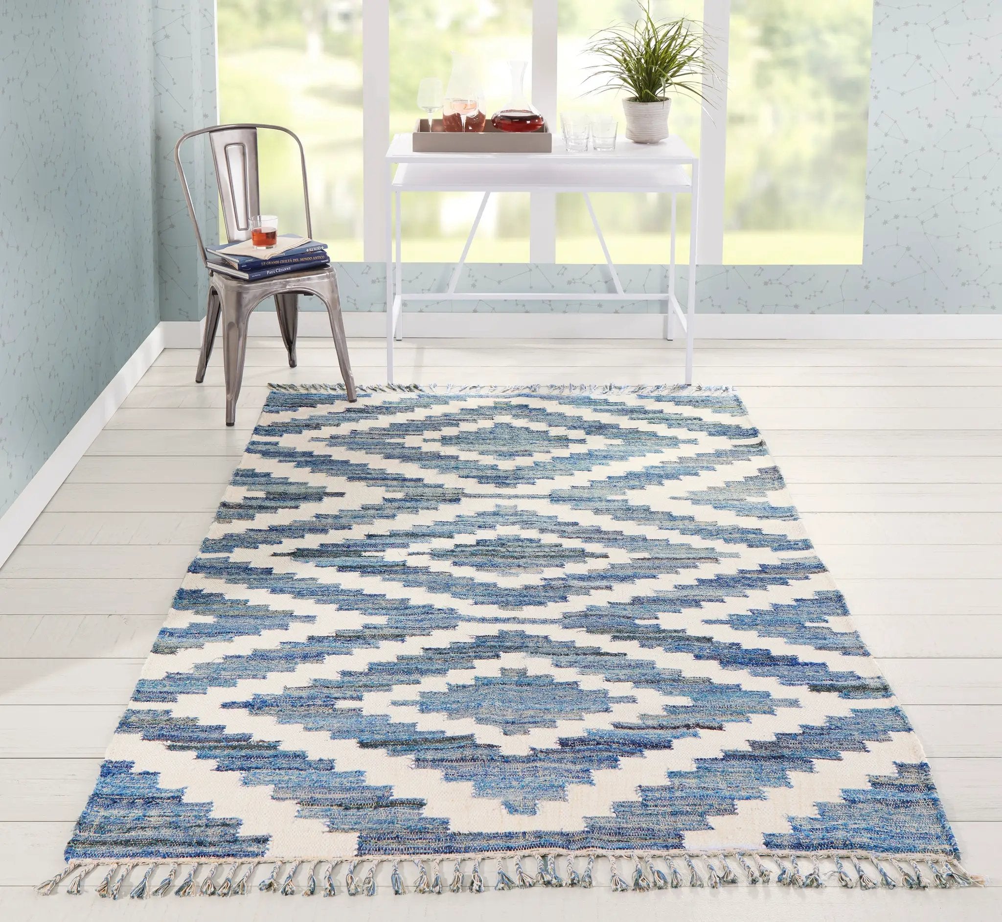 California CAL-2 (Laguna) Blue Area Rug by Novogratz by Momeni
