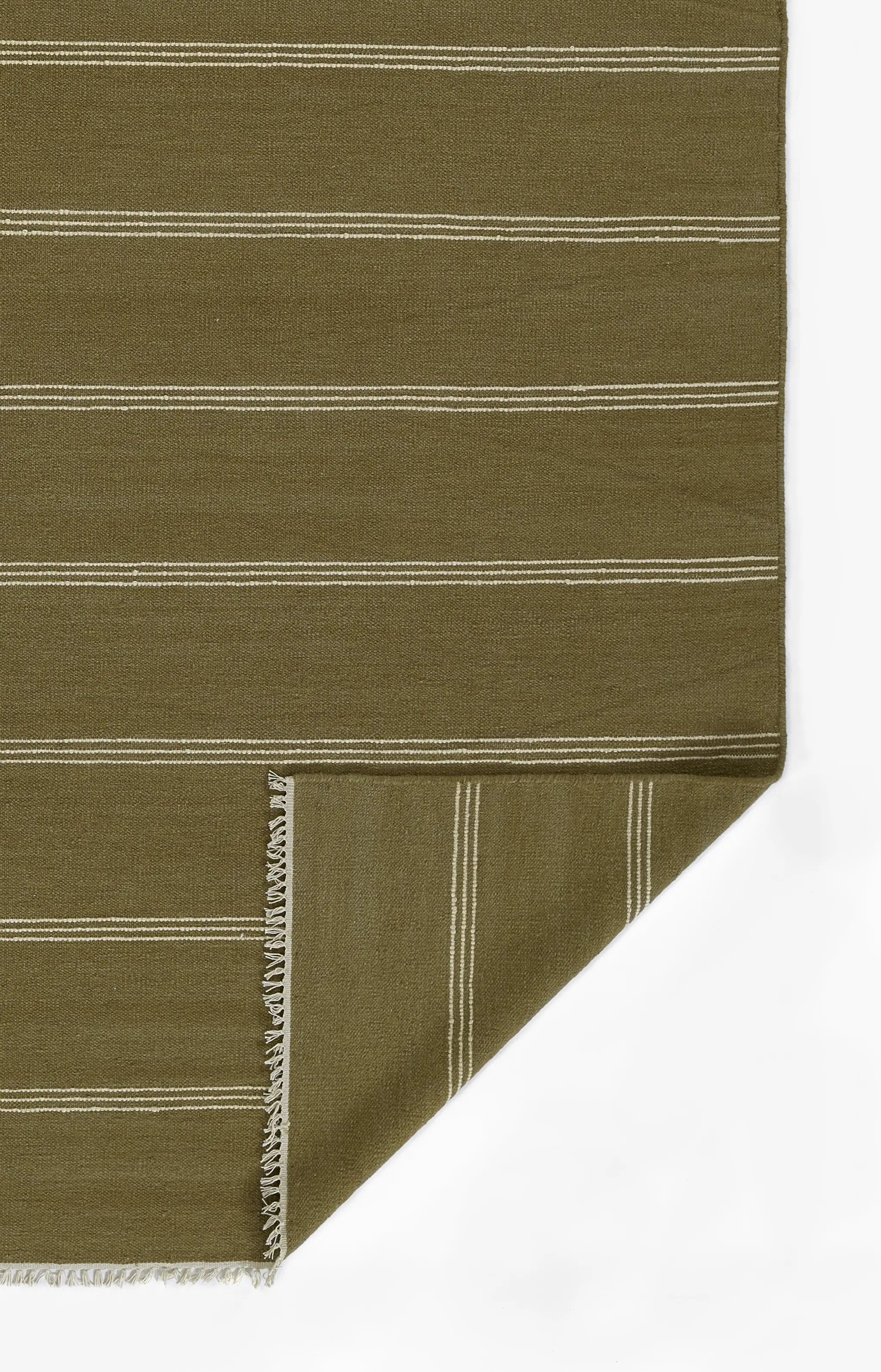 Caseres CES-1 (Stripe) Green Area Rug by Pure Salt by Momeni