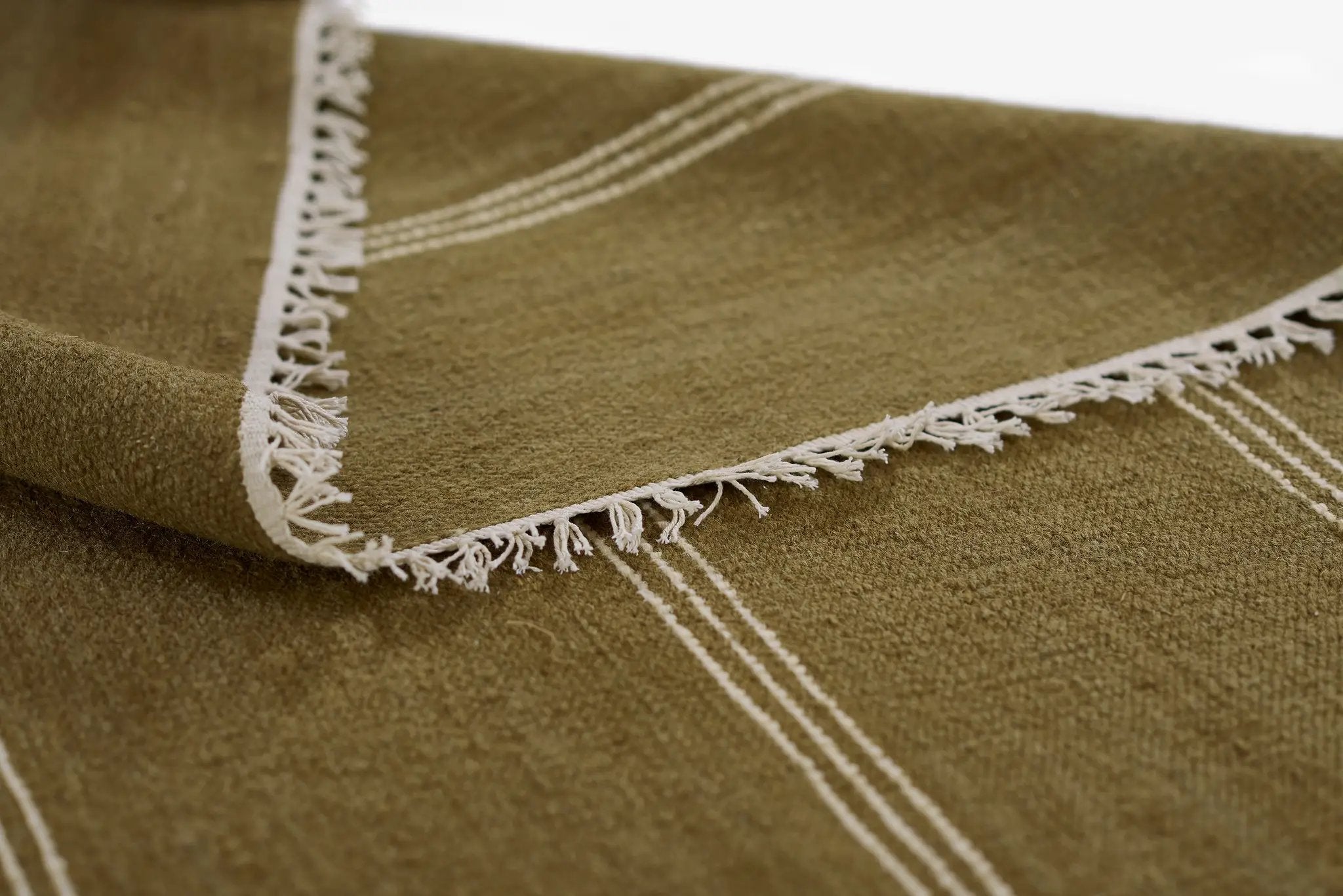 Caseres CES-1 (Stripe) Green Area Rug by Pure Salt by Momeni