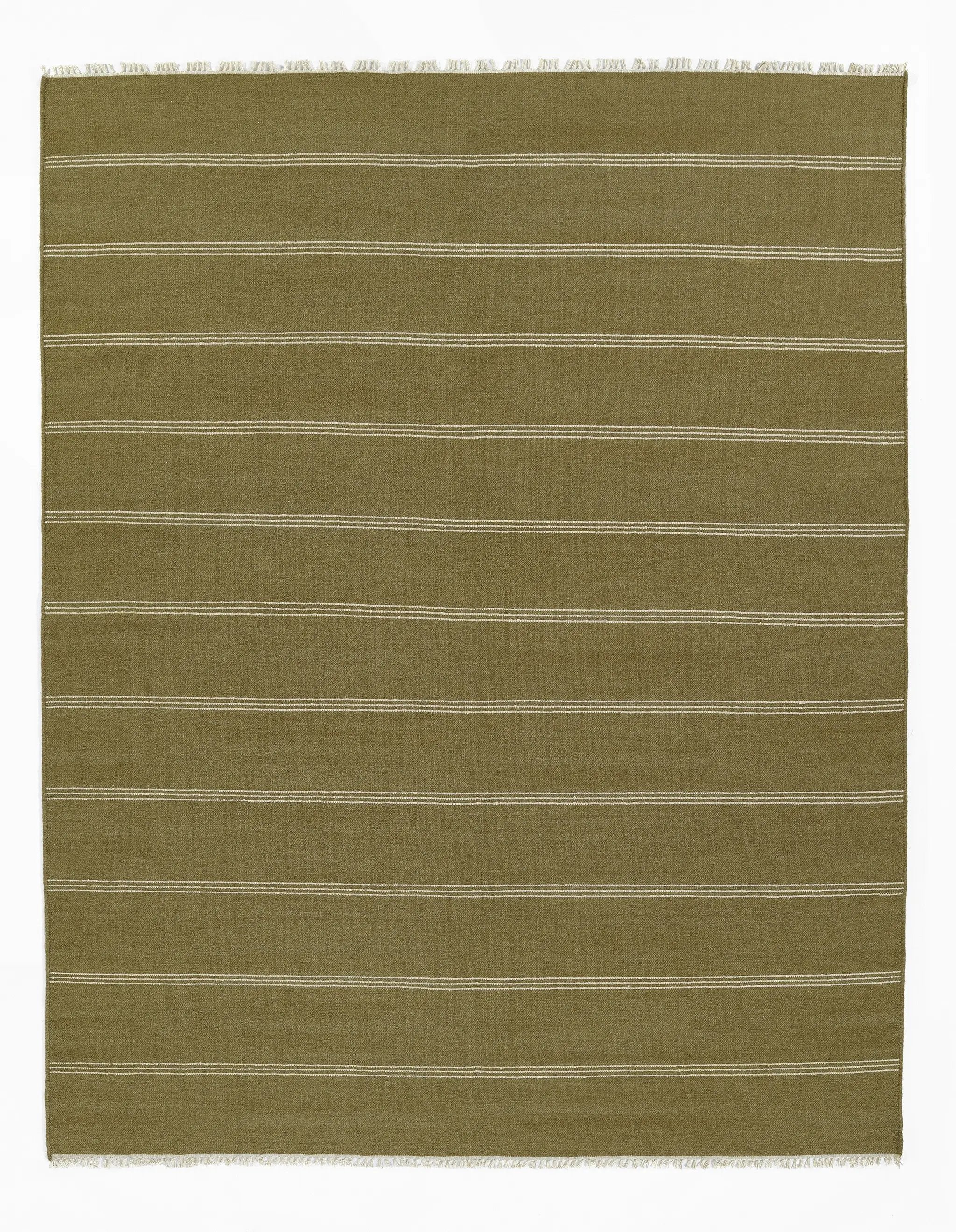 Caseres CES-1 (Stripe) Green Area Rug by Pure Salt by Momeni