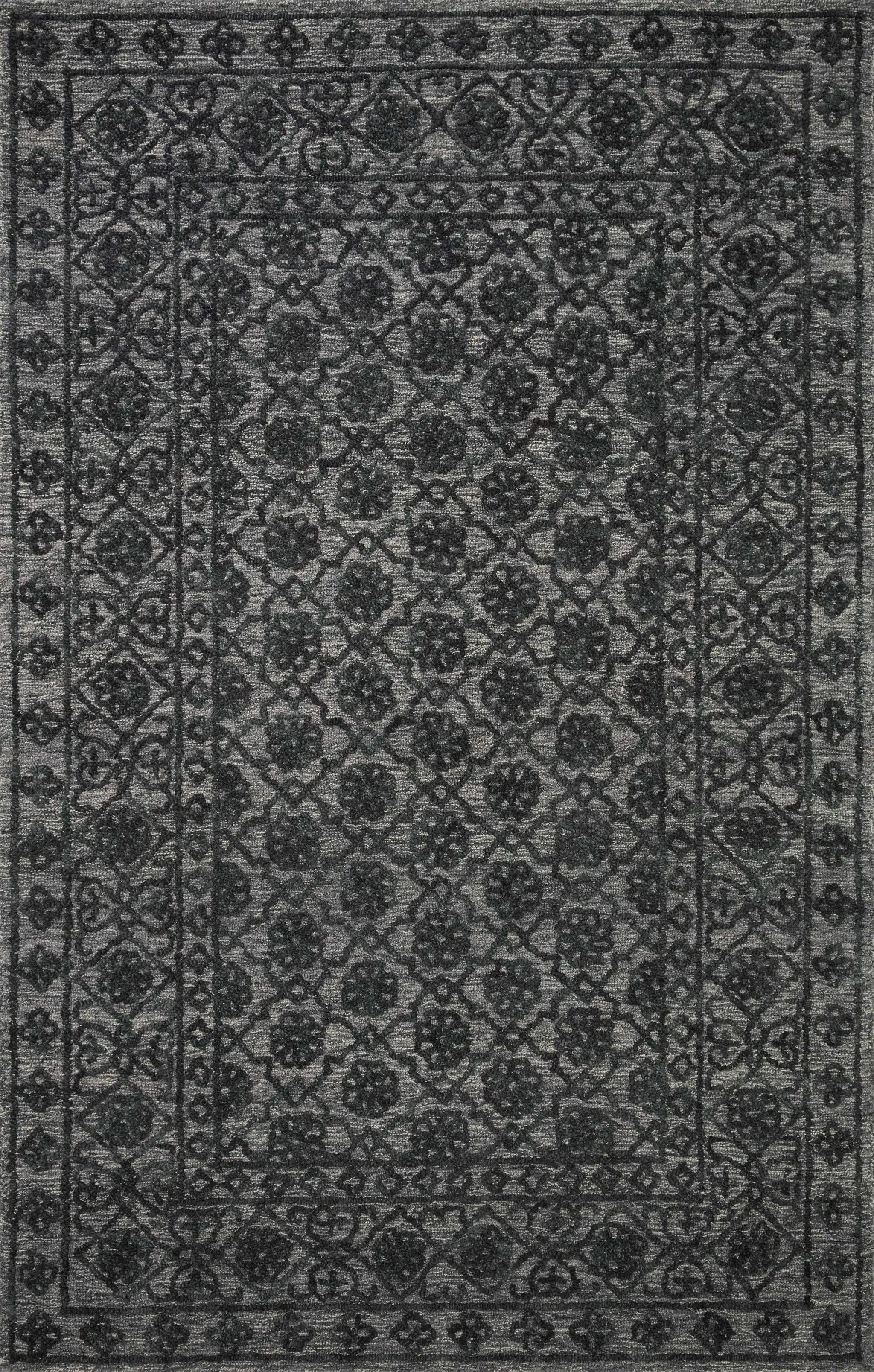 Cecelia CEC-01 Smoke / Dk. Grey Area Rug by Loloi